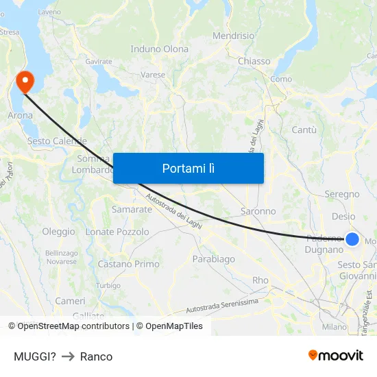 MUGGI? to Ranco map