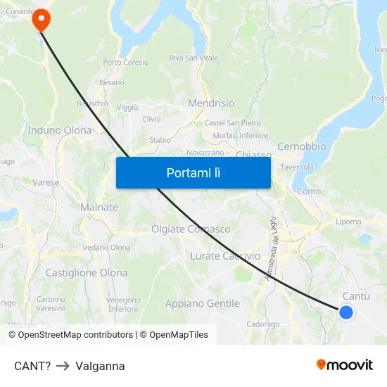 CANT? to Valganna map
