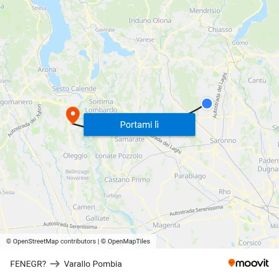 FENEGR? to Varallo Pombia map