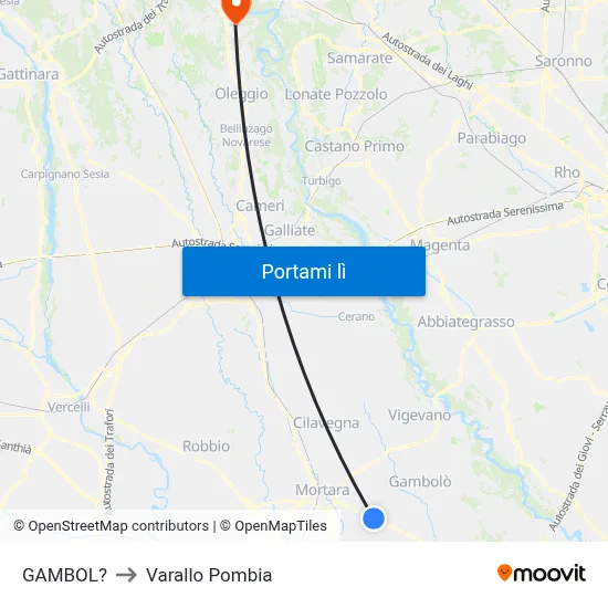 GAMBOL? to Varallo Pombia map
