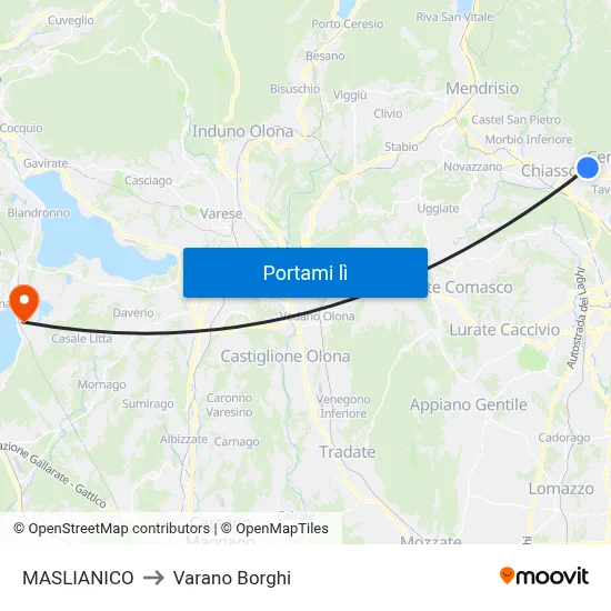 MASLIANICO to Varano Borghi map