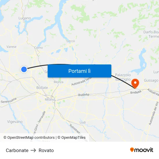 Carbonate to Rovato map