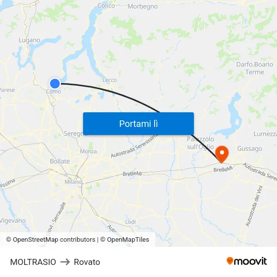 MOLTRASIO to Rovato map