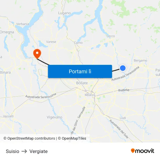 Suisio to Vergiate map