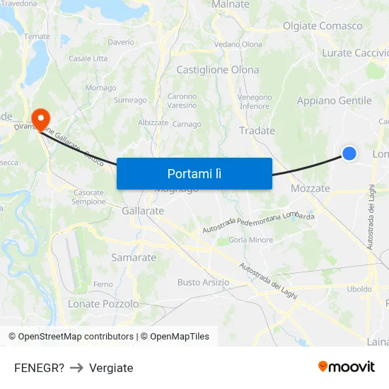 FENEGR? to Vergiate map