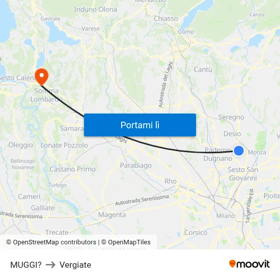 MUGGI? to Vergiate map
