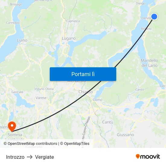 Introzzo to Vergiate map