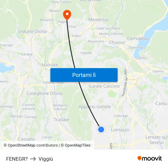 FENEGR? to Viggiù map