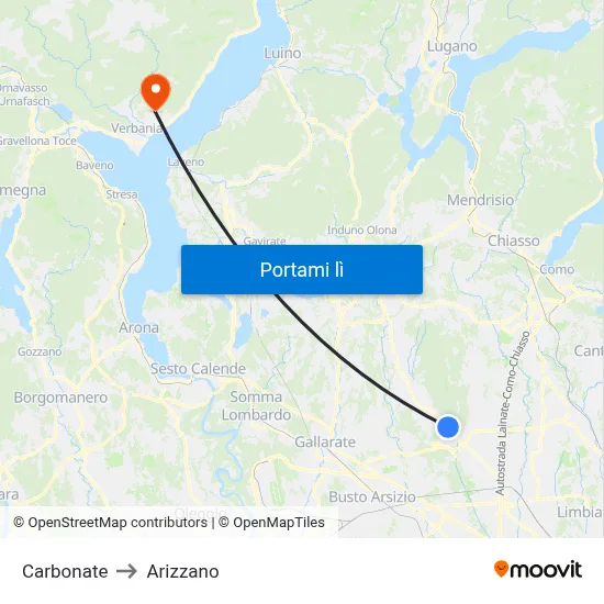 Carbonate to Arizzano map