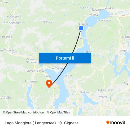 Lago Maggiore ( Langensee) to Gignese map