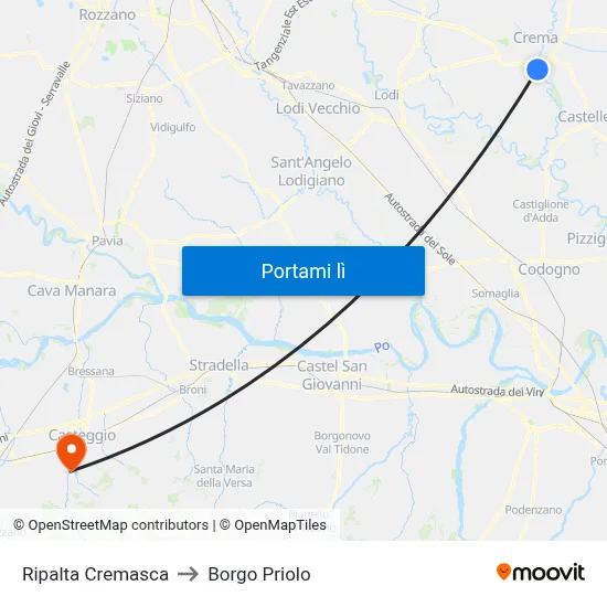 Ripalta Cremasca to Borgo Priolo map