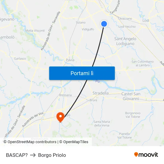 BASCAP? to Borgo Priolo map