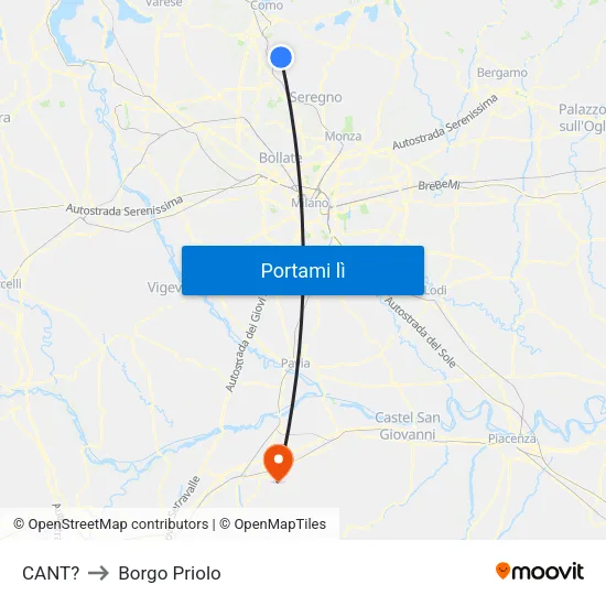 CANT? to Borgo Priolo map