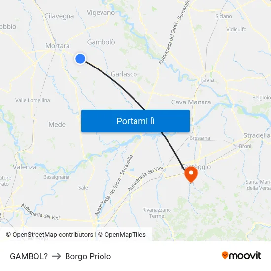 GAMBOL? to Borgo Priolo map