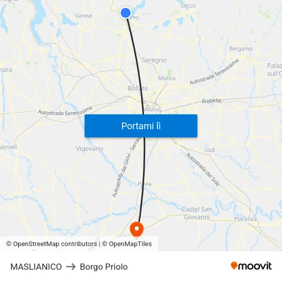 MASLIANICO to Borgo Priolo map