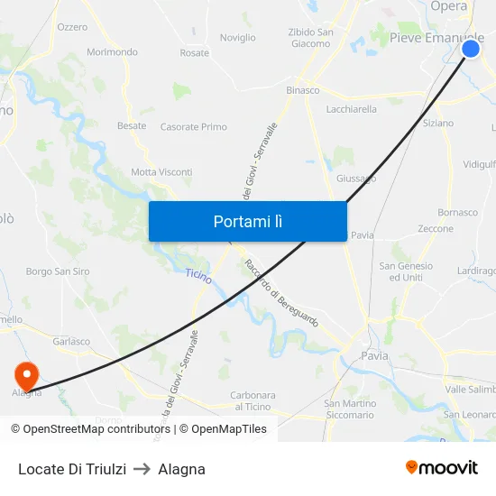 Locate Di Triulzi to Alagna map
