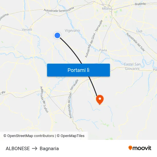 ALBONESE to Bagnaria map