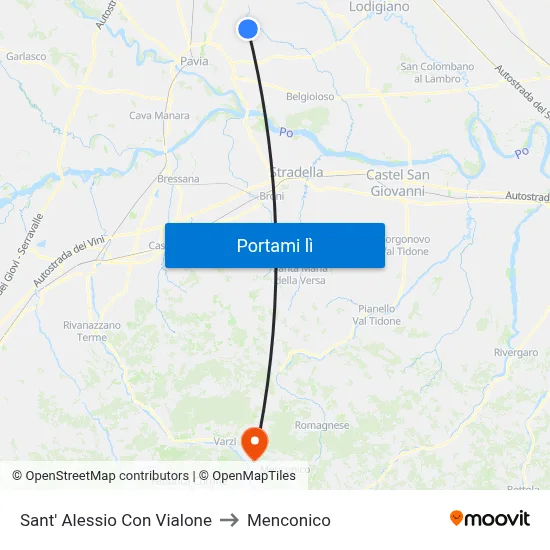 Sant' Alessio Con Vialone to Menconico map