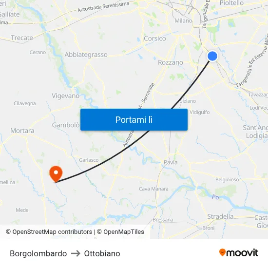 Borgolombardo to Ottobiano map