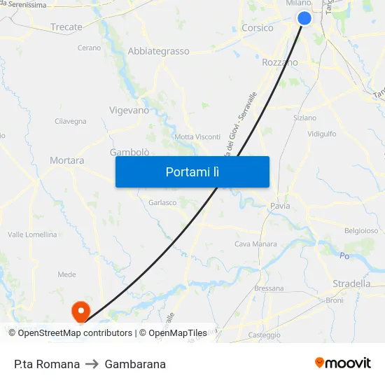 P.ta Romana to Gambarana map