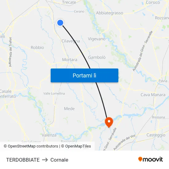 TERDOBBIATE to Cornale map