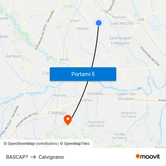 BASCAP? to Calvignano map