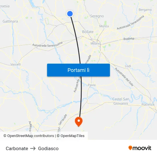 Carbonate to Godiasco map