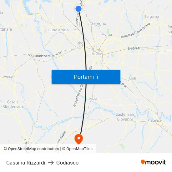 Cassina Rizzardi to Godiasco map