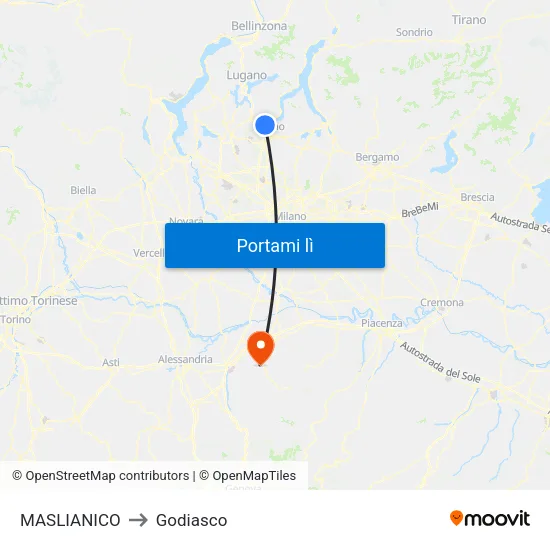 MASLIANICO to Godiasco map