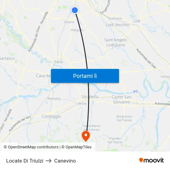 Locate Di Triulzi to Canevino map