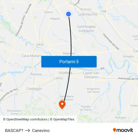 BASCAP? to Canevino map