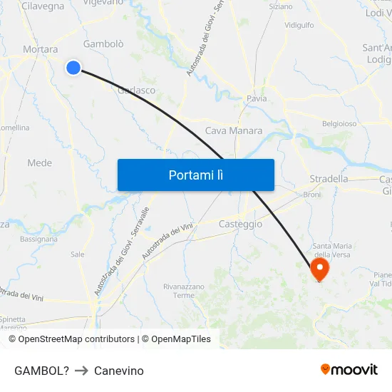 GAMBOL? to Canevino map