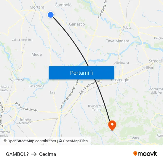 GAMBOL? to Cecima map