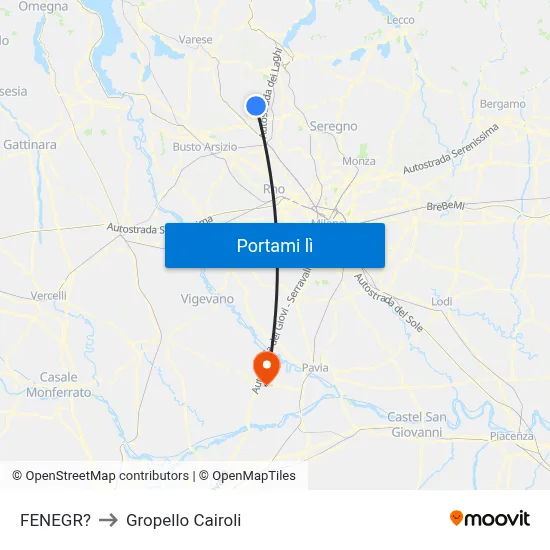 FENEGR? to Gropello Cairoli map