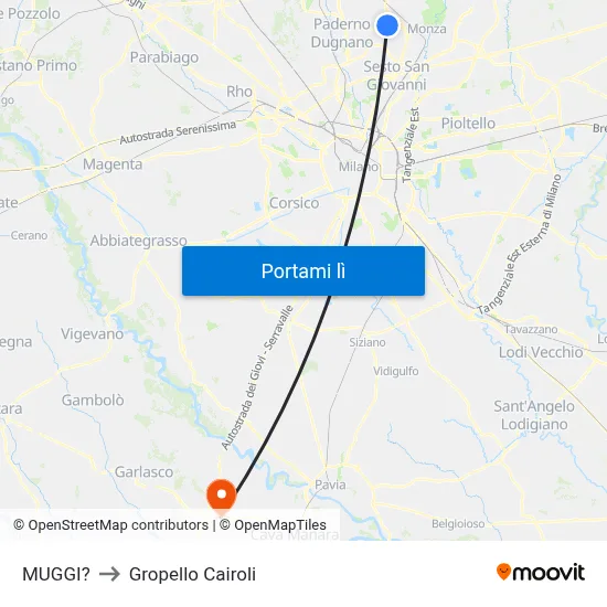 MUGGI? to Gropello Cairoli map