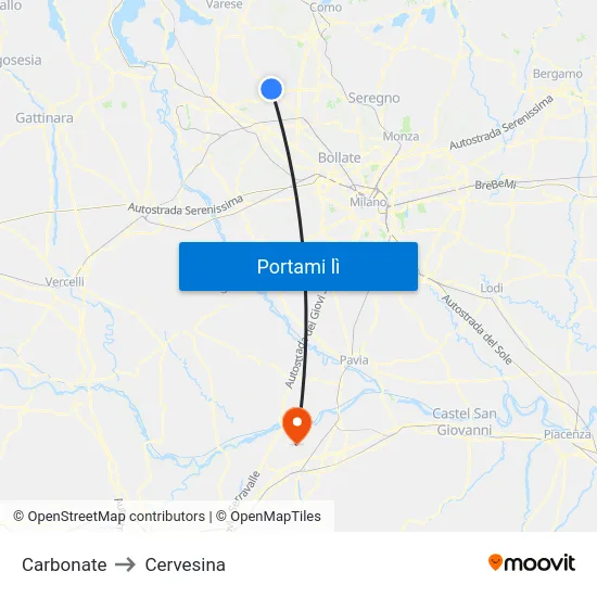 Carbonate to Cervesina map