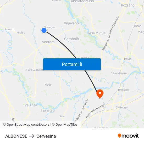 ALBONESE to Cervesina map