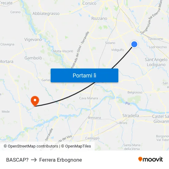 BASCAP? to Ferrera Erbognone map