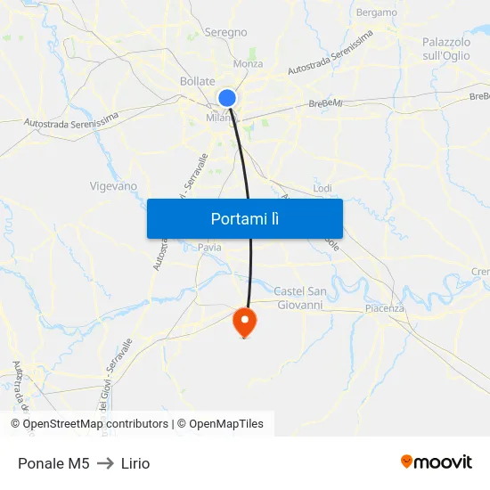 Ponale M5 to Lirio map