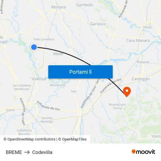 BREME to Codevilla map