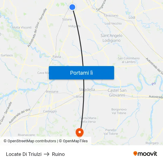 Locate Di Triulzi to Ruino map