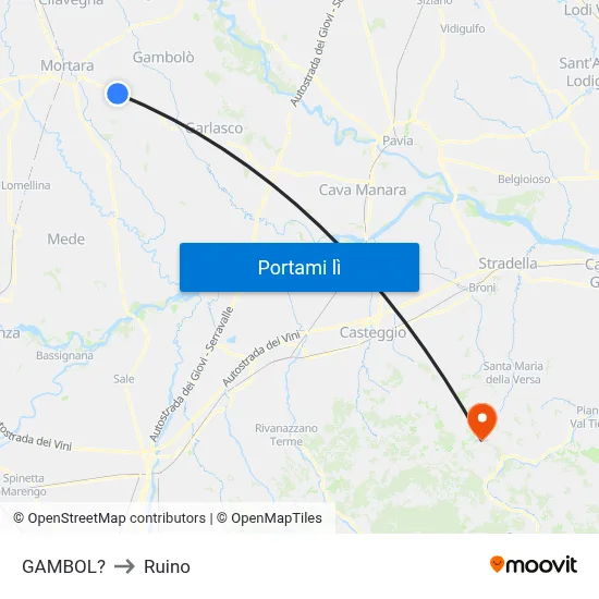 GAMBOL? to Ruino map