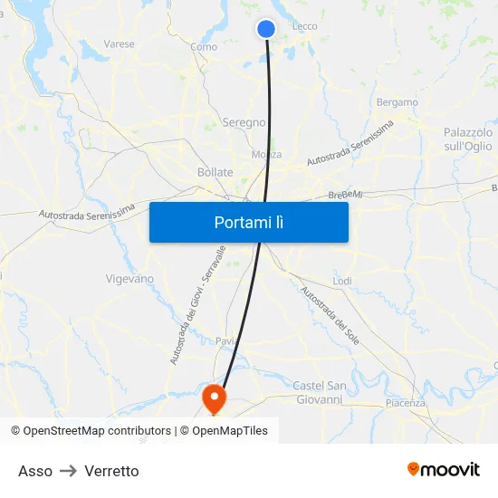 Asso to Verretto map