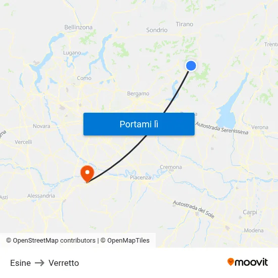 Esine to Verretto map