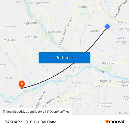 BASCAP? to Pieve Del Cairo map