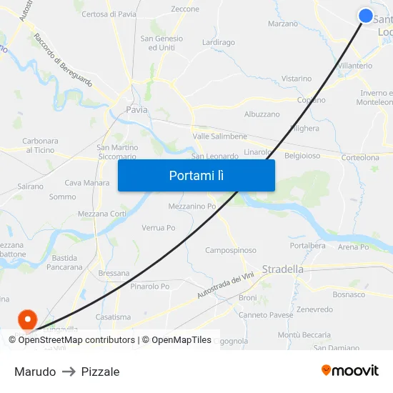 Marudo to Pizzale map