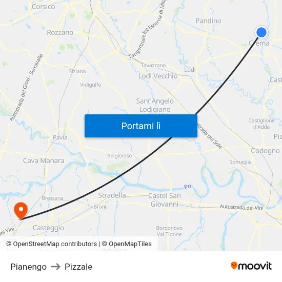 Pianengo to Pizzale map