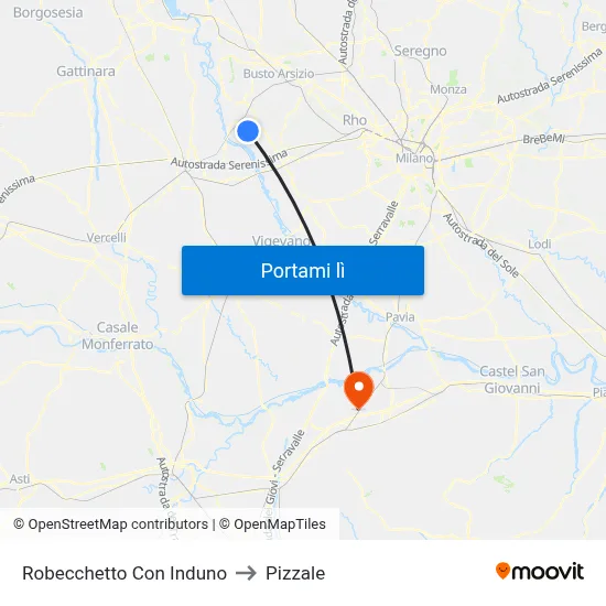 Robecchetto Con Induno to Pizzale map