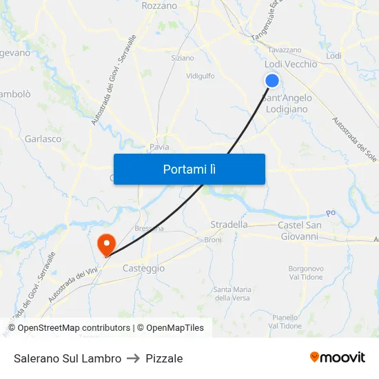 Salerano Sul Lambro to Pizzale map