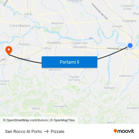 San Rocco Al Porto to Pizzale map